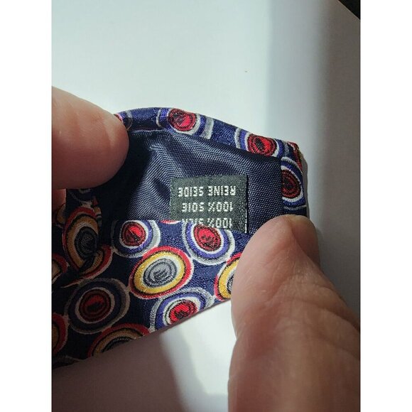 Vito By VR Necktie Silk Multicolor Abstract Geometric Print Hand Made In Italy - Picture 6 of 8